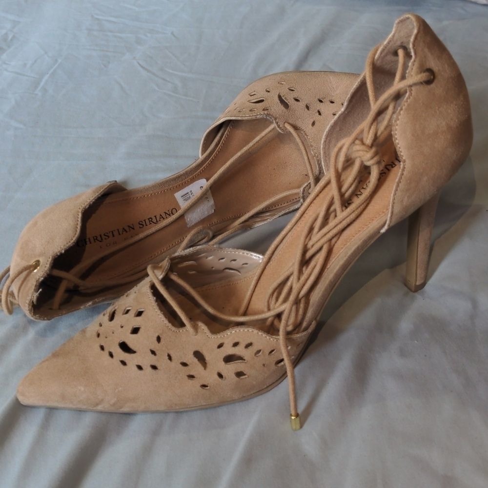 Christian Siriano suede heels